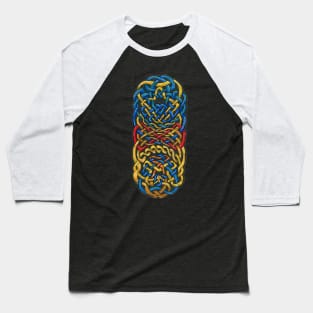 Blue and Gold Knotwork Baseball T-Shirt